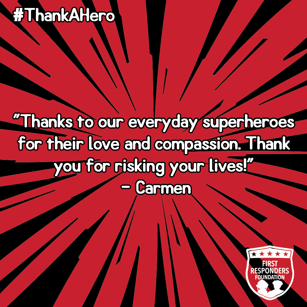 Thank a hero quote social media graphic example