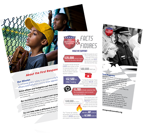 examples of First Responders Foundation marketing collateral