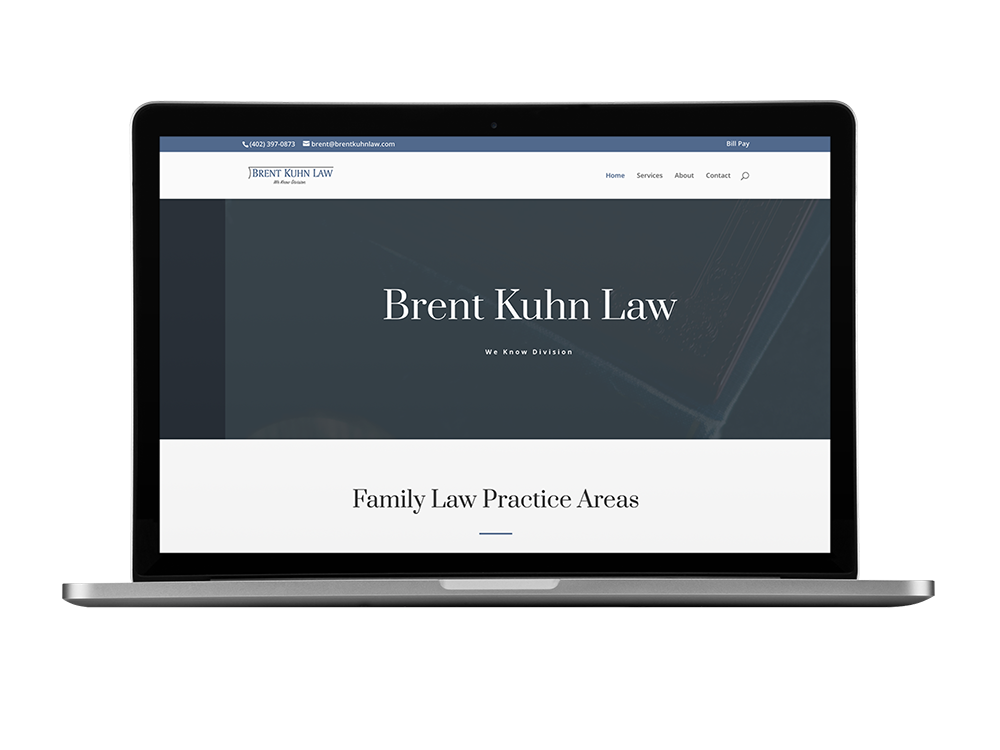 Brent Kuhn Law website mockup