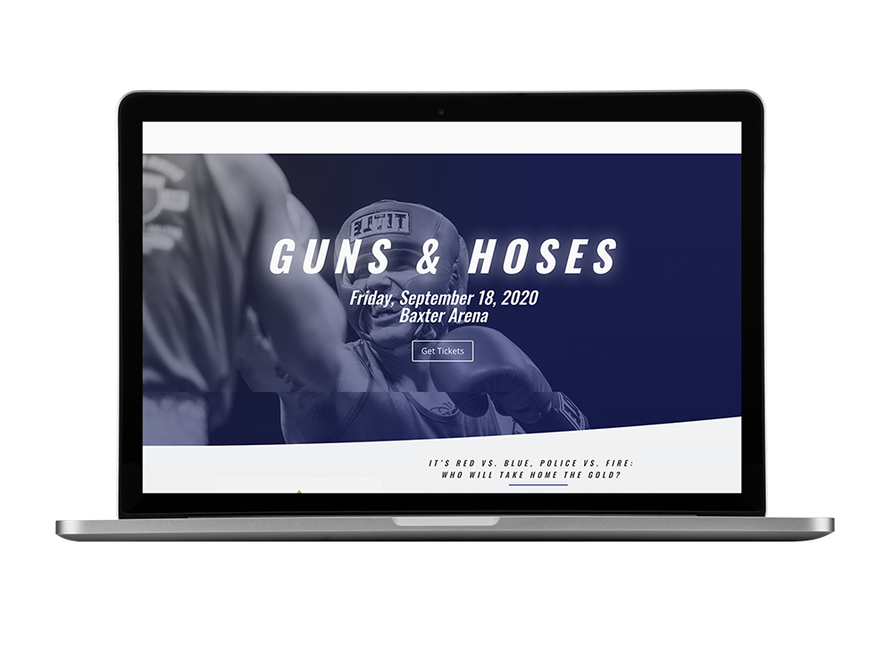 Guns & Hoses website mockup
